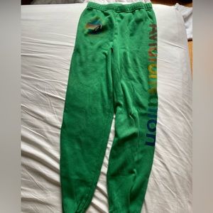 Kelly Green aviator nation kids sweatpants size 14
